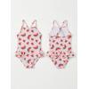 Haloumoning Toddler Baby Girls Swimsuit Kids Ruffled One Piece Colorful Bathing Suits Summer Beach Swimwear 9M-8Y(Light Pink)