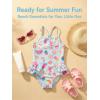 Haloumoning Toddler Baby Girls Swimsuit Kids Ruffled One Piece Colorful Bathing Suits Summer Beach Swimwear 9M-8Y(Mint Green)