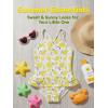 Haloumoning Toddler Baby Girls Swimsuit Kids Ruffled One Piece Colorful Bathing Suits Summer Beach Swimwear 9M-8Y(Yellow)
