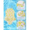 Haloumoning Toddler Baby Girls Swimsuit Kids Ruffled One Piece Colorful Bathing Suits Summer Beach Swimwear 9M-8Y(Yellow)