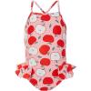 Haloumoning Toddler Baby Girls Swimsuit Kids Ruffled One Piece Colorful Bathing Suits Summer Beach Swimwear 9M-8Y(Bright Pink)
