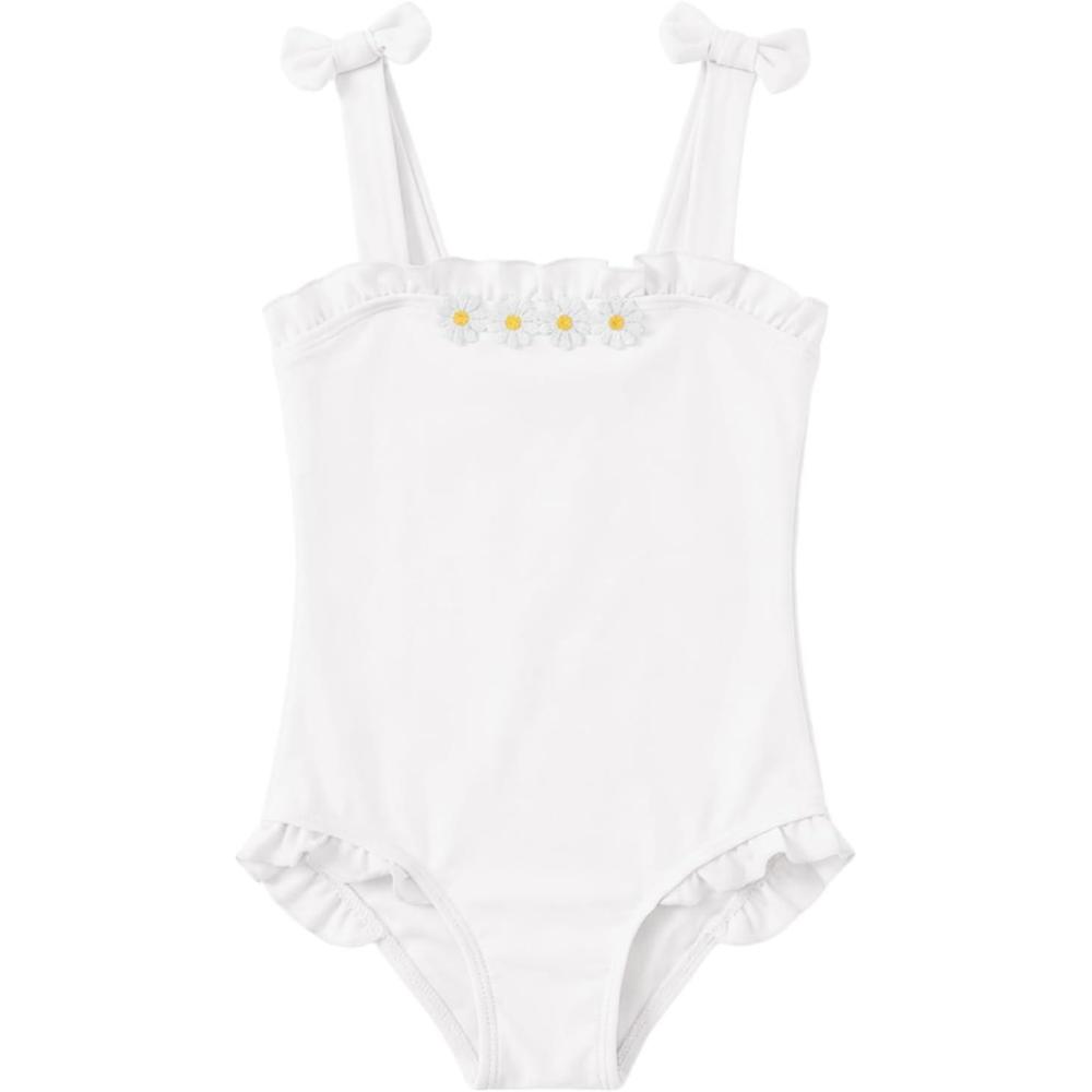 image:imageHaloumoning Toddler Baby Girls One Pieces Swimsuit Kids Floral Swimwear Summer Beach Bathing Suit 9M8YWhite