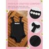Haloumoning Toddler Baby Girls One Pieces Swimsuit Kids Floral Swimwear Summer Beach Bathing Suit 9M-8Y(Black)
