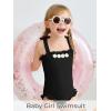 Haloumoning Toddler Baby Girls One Pieces Swimsuit Kids Floral Swimwear Summer Beach Bathing Suit 9M-8Y(Black)