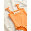 Haloumoning Toddler Baby Girls One Pieces Swimsuit Kids Floral Swimwear Summer Beach Bathing Suit 9M-8Y(Orange)