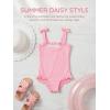 Haloumoning Toddler Baby Girls One Pieces Swimsuit Kids Floral Swimwear Summer Beach Bathing Suit 9M-8Y(Pink)