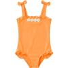 Haloumoning Toddler Baby Girls One Pieces Swimsuit Kids Floral Swimwear Summer Beach Bathing Suit 9M-8Y(Orange)