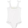 Haloumoning Toddler Baby Girls One Pieces Swimsuit Kids Floral Swimwear Summer Beach Bathing Suit 9M-8Y(White)