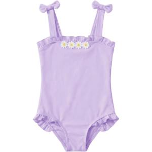 Haloumoning Toddler Baby Girls One Pieces Swimsuit Kids Floral Swimwear Summer Beach Bathing Suit 9M-8Y(Purple)