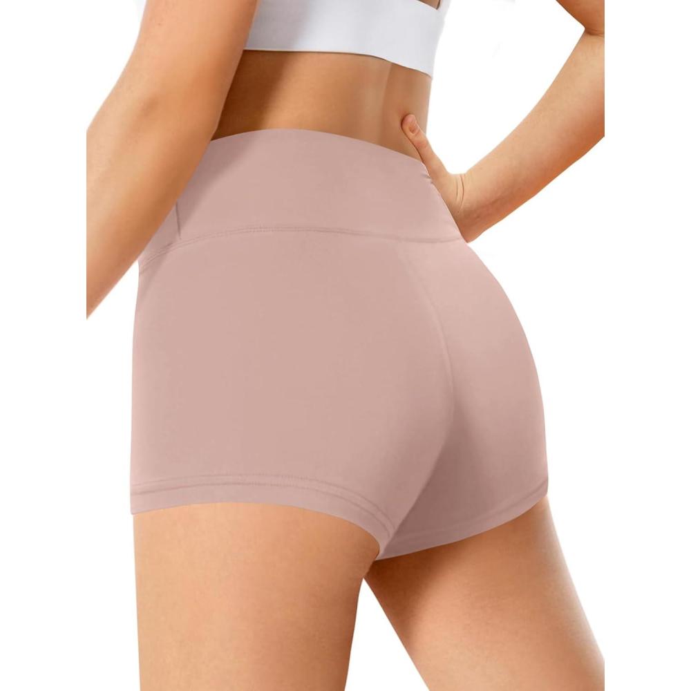 image:imageHaloumoning Girls Athletic Shorts Kids High Waist Biker Dance Gymnastics Shorts Comfy Yoga Active Shorts 514 YearsPink