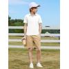 Haloumoning Boys Short Sleeve Polo Shirts Kids Casual V-Neck School Uniform Golf Pique Polo Shirt 5-14 Years(White)