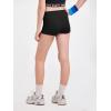 Haloumoning Girls Athletic Shorts Kids High Waist Biker Dance Gymnastics Shorts Comfy Yoga Active Shorts 5-14 Years(Black)