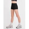 Haloumoning Girls Athletic Shorts Kids High Waist Biker Dance Gymnastics Shorts Comfy Yoga Active Shorts 5-14 Years(Black)