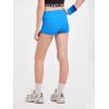 Haloumoning Girls Athletic Shorts Kids High Waist Biker Dance Gymnastics Shorts Comfy Yoga Active Shorts 5-14 Years(Blue)