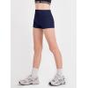 Haloumoning Girls Athletic Shorts Kids High Waist Biker Dance Gymnastics Shorts Comfy Yoga Active Shorts 5-14 Years(Navy)