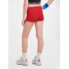 Haloumoning Girls Athletic Shorts Kids High Waist Biker Dance Gymnastics Shorts Comfy Yoga Active Shorts 5-14 Years(Red)
