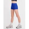 Haloumoning Girls Athletic Shorts Kids High Waist Biker Dance Gymnastics Shorts Comfy Yoga Active Shorts 5-14 Years(Royal Blue)