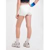 Haloumoning Girls Athletic Shorts Kids High Waist Biker Dance Gymnastics Shorts Comfy Yoga Active Shorts 5-14 Years(White)