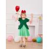 Haloumoning Toddler Baby Girl Tutu Dress Little Kids Cute Short Sleeve Ruffle Party Dresses 9M-8Y(Green)