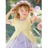 Haloumoning Toddler Baby Girl Tutu Dress Little Kids Cute Short Sleeve Ruffle Party Dresses 9M-8Y(Light Purple)