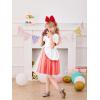 Haloumoning Toddler Baby Girl Tutu Dress Little Kids Cute Short Sleeve Ruffle Party Dresses 9M-8Y(Red)