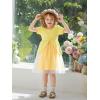 Haloumoning Toddler Baby Girl Tutu Dress Little Kids Cute Short Sleeve Ruffle Party Dresses 9M-8Y(Yellow)