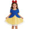 Haloumoning Toddler Baby Girl Tutu Dress Little Kids Cute Short Sleeve Ruffle Party Dresses 9M-8Y(Royal Blue)