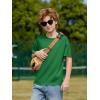 Boys Oversized T Shirts Kids Casual Crewneck Drop Shoulder Summer Basic Tees Tops 5-14 Years(Green)