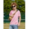 Boys Oversized T Shirts Kids Casual Crewneck Drop Shoulder Summer Basic Tees Tops 5-14 Years(Pink)