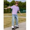 Boys Oversized T Shirts Kids Casual Crewneck Drop Shoulder Summer Basic Tees Tops 5-14 Years(Purple)