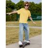 Boys Oversized T Shirts Kids Casual Crewneck Drop Shoulder Summer Basic Tees Tops 5-14 Years(Yellow)