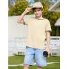 Haloumoning Boys Short Sleeve T-Shirts Kids Casual Summer Crewneck Shirts Fashion Tops Tees 5-14 Years(Beige)