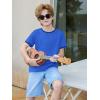 Haloumoning Boys Short Sleeve T-Shirts Kids Casual Summer Crewneck Shirts Fashion Tops Tees 5-14 Years(Royal Blue)