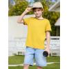 Haloumoning Boys Short Sleeve T-Shirts Kids Casual Summer Crewneck Shirts Fashion Tops Tees 5-14 Years(Yellow)