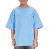 Boys Oversized T Shirts Kids Casual Crewneck Drop Shoulder Summer Basic Tees Tops 5-14 Years(Blue)