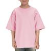 Boys Oversized T Shirts Kids Casual Crewneck Drop Shoulder Summer Basic Tees Tops 5-14 Years(Pink)