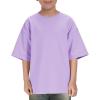 Boys Oversized T Shirts Kids Casual Crewneck Drop Shoulder Summer Basic Tees Tops 5-14 Years(Purple)