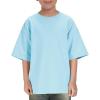 Boys Oversized T Shirts Kids Casual Crewneck Drop Shoulder Summer Basic Tees Tops 5-14 Years(Sky Blue)