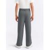 Haloumoning Boys Dress Pants Kids High Waisted Wide Leg Uniform Pants Casual Trousers with Pockets 5-14 Years(Gray)