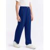 Haloumoning Boys Dress Pants Kids High Waisted Wide Leg Uniform Pants Casual Trousers with Pockets 5-14 Years(Royal Blue)