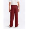 Haloumoning Boys Dress Pants Kids High Waisted Wide Leg Uniform Pants Casual Trousers with Pockets 5-14 Years(Wine Red)