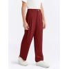 Haloumoning Boys Dress Pants Kids High Waisted Wide Leg Uniform Pants Casual Trousers with Pockets 5-14 Years(Wine Red)