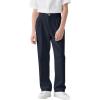 Haloumoning Boys Dress Pants Kids High Waisted Wide Leg Uniform Pants Casual Trousers with Pockets 5-14 Years(Dark Blue)