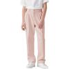 Haloumoning Boys Dress Pants Kids High Waisted Wide Leg Uniform Pants Casual Trousers with Pockets 5-14 Years(Pink)
