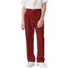 Haloumoning Boys Dress Pants Kids High Waisted Wide Leg Uniform Pants Casual Trousers with Pockets 5-14 Years(Wine Red)