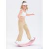 Girls Kids Cargo Sweatpants Wide Straight Leg Jogger Pants 5-14 Years(Khaki)