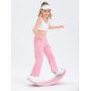 Girls Kids Cargo Sweatpants Wide Straight Leg Jogger Pants 5-14 Years(Pink)