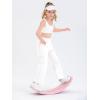 Girls Kids Cargo Sweatpants Wide Straight Leg Jogger Pants 5-14 Years(White)