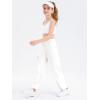 Girls Kids Cargo Sweatpants Wide Straight Leg Jogger Pants 5-14 Years(White)