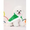 Haloumoning Dog Fleece Hoodie Cute Pom-pom Hooded Sweatshirt Christmas Costume Holiday Outfit Pet Xmas Clothes for Small Medium Dogs(Green)